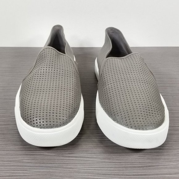 Vince Blair 5 Slip-On Perforated Sneaker, Taupe Leather, Womens Size 5.5 M - Picture 2 of 10